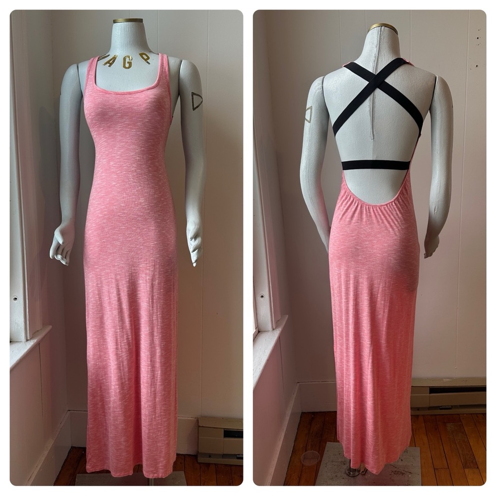 VICTORIA’S SECRET Cross Back Soft Pink Maxi Dress